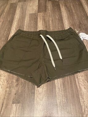 Vuori Olive Green Drawstring Athletic Shorts